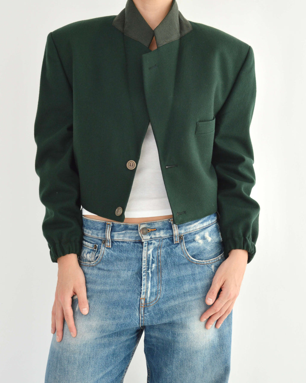 Bomber in Cashmere Green, view 6