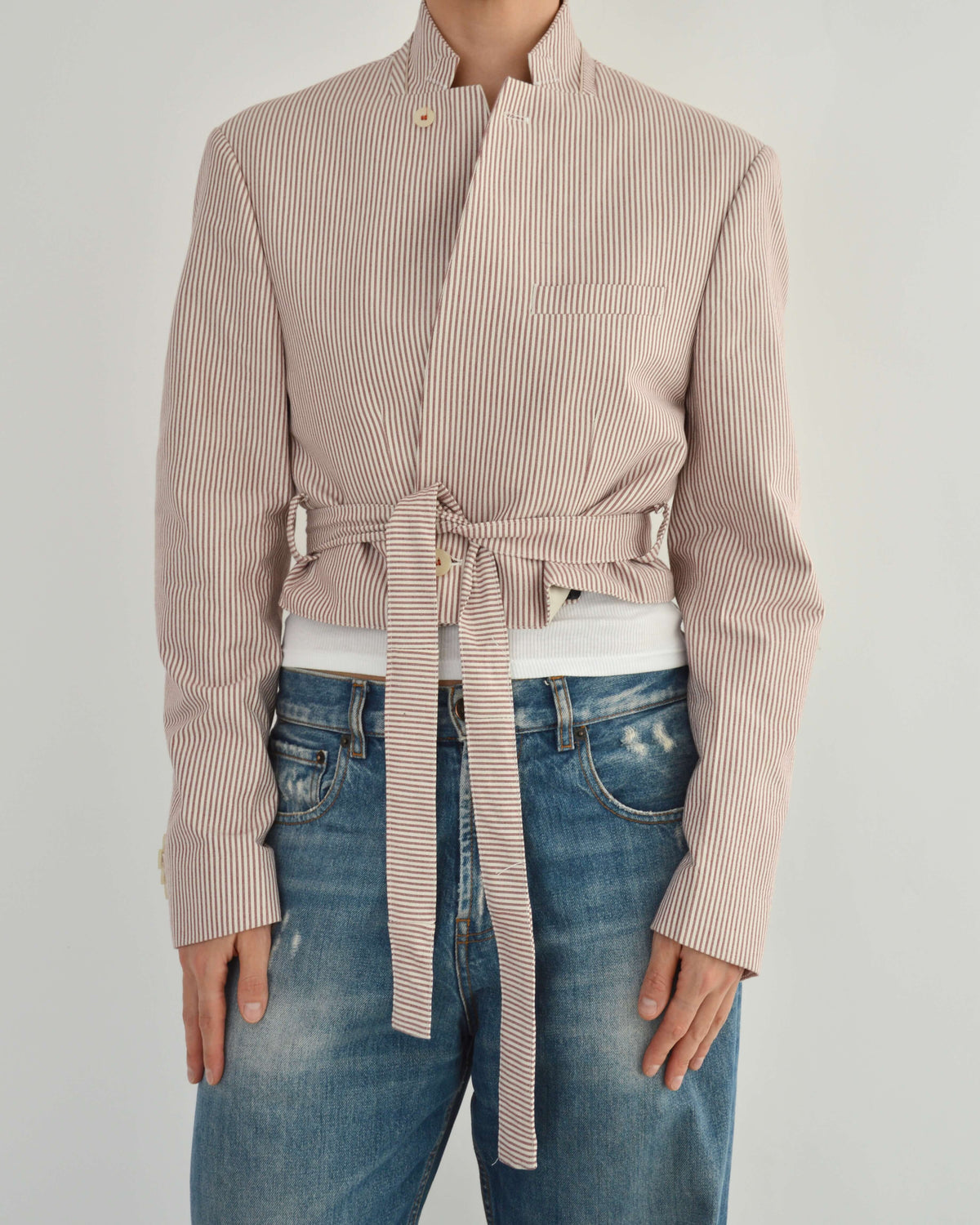 Vegan Tied-up Blazer - Stripped Perfection (S)