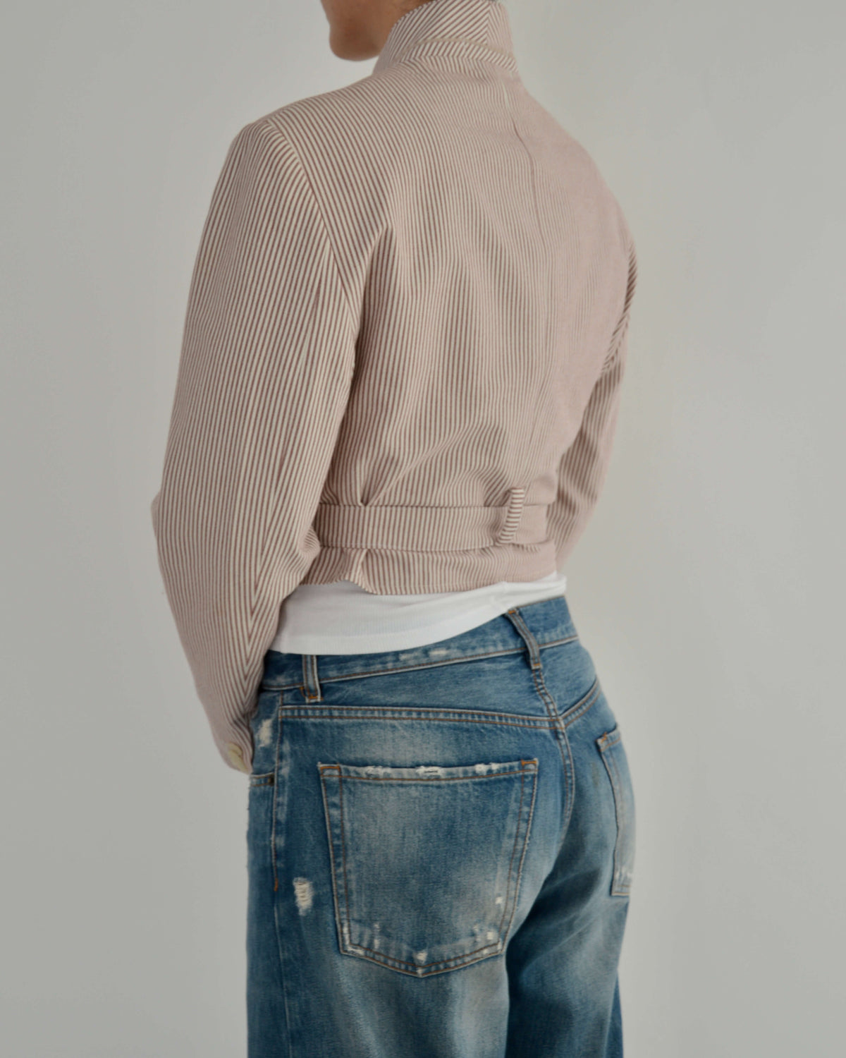 Vegan Tied-up Blazer - Stripped Perfection (S)