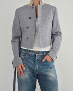 Vegan Tied-up Blazer - Light Blue (XS)