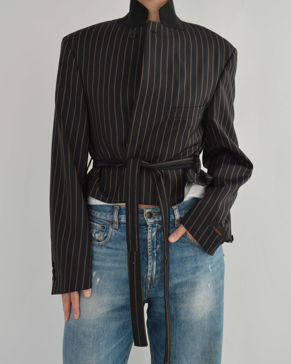 Tied-up Blazer in Fine Dark Navy, view 4