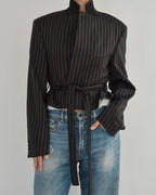 Tied-up Blazer in Fine Dark Navy, view 4