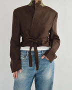 Tied-up Blazer - Linen Brown (S)