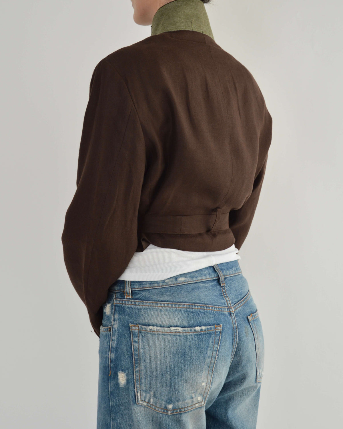 Tied-up Blazer - Linen Brown (S)