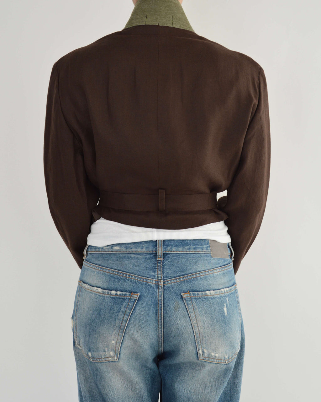 Tied-up Blazer - Linen Brown (S)