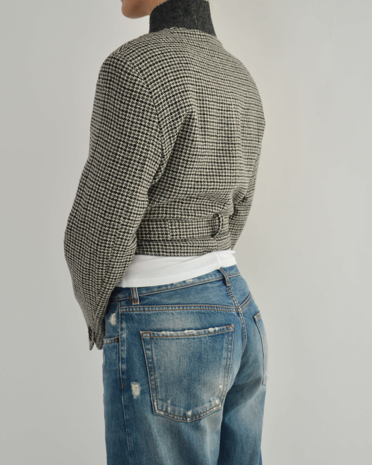 Tied-up Blazer in Tweed, view 8