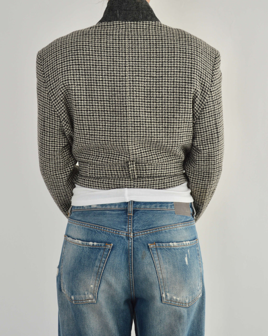 Tied-up Blazer in Tweed, view 9