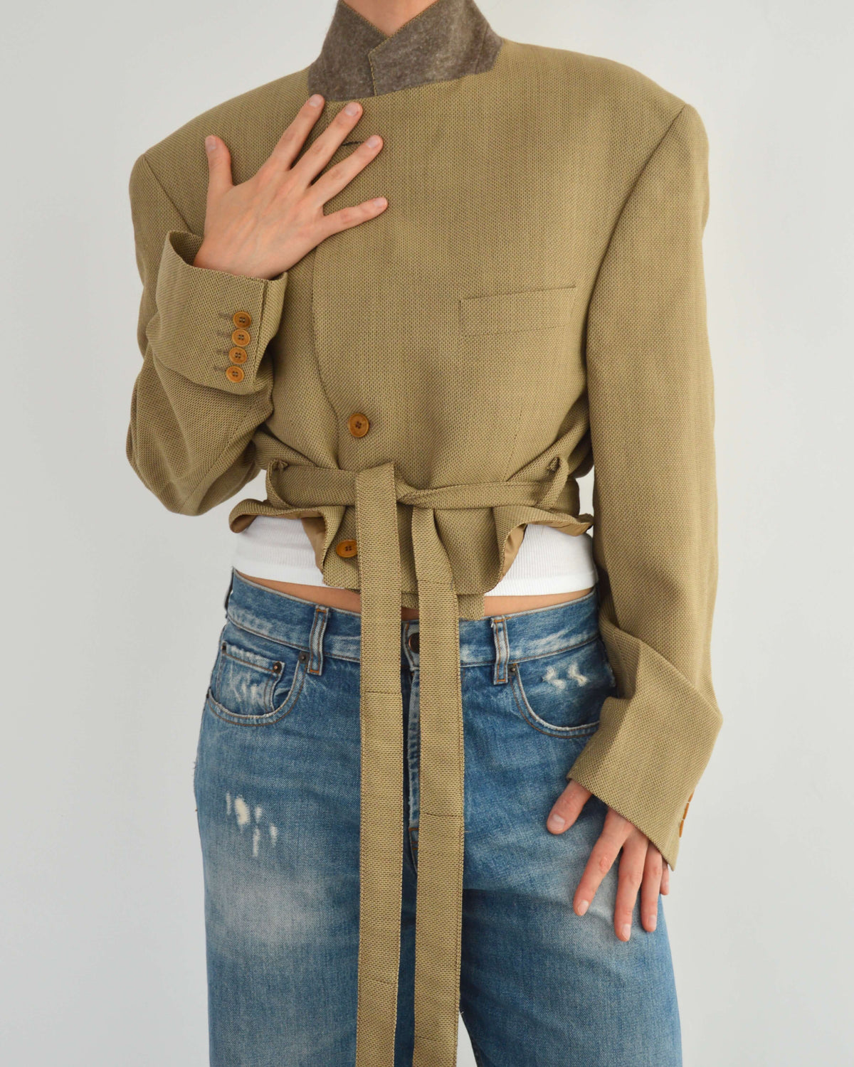 Tied-up Blazer - Golden (L)