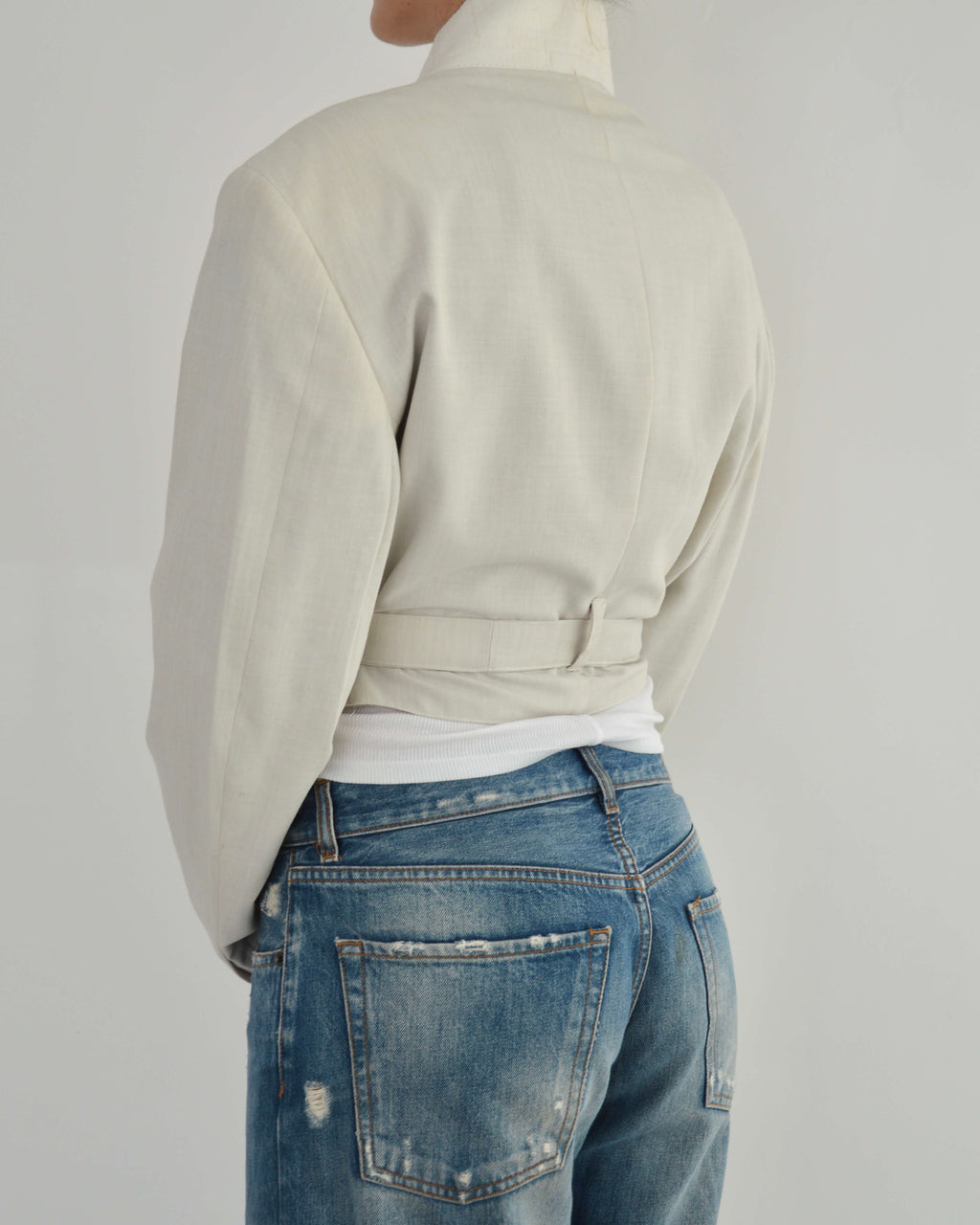 Tied-up Blazer - Pearl (M)