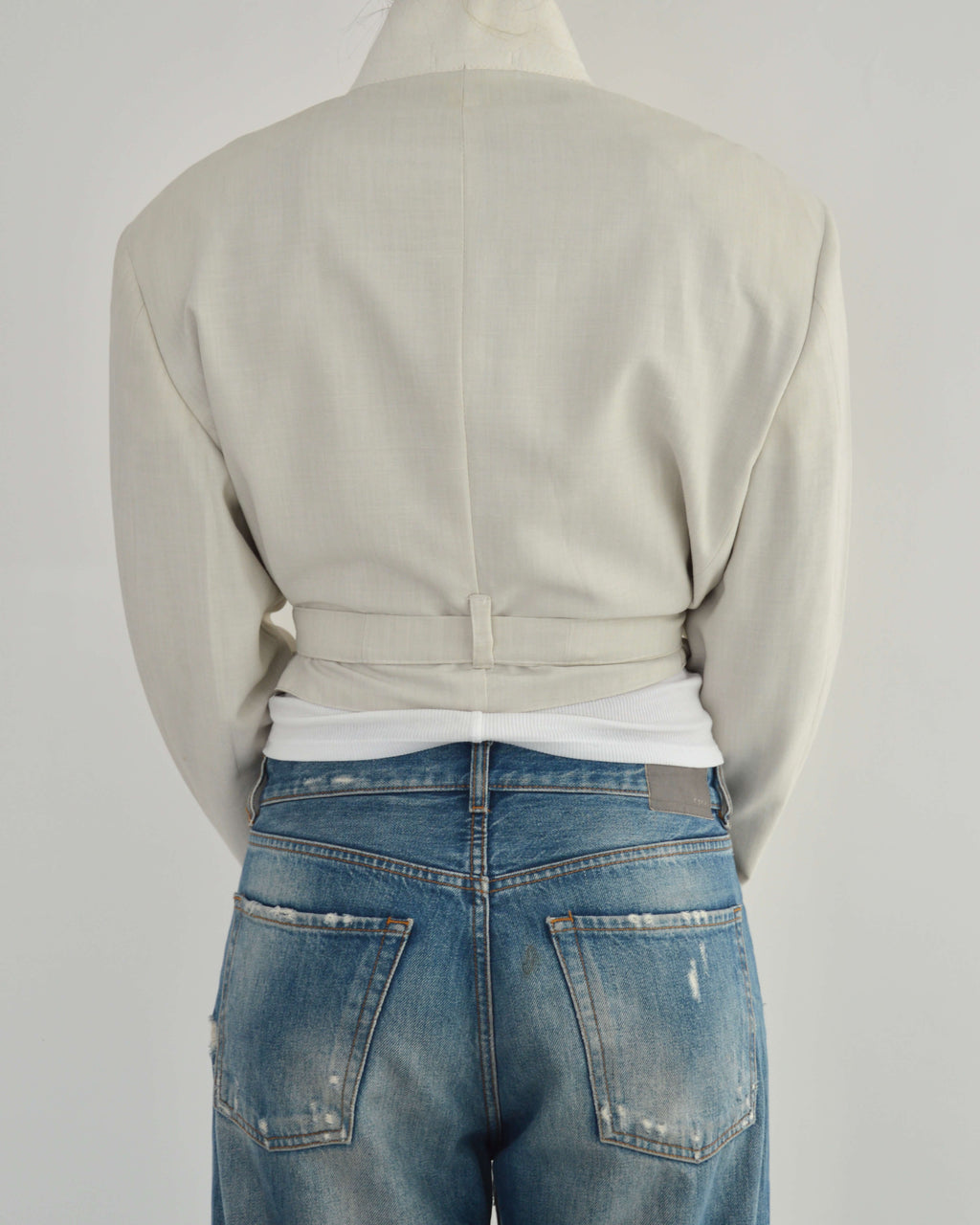 Tied-up Blazer - Pearl (M)