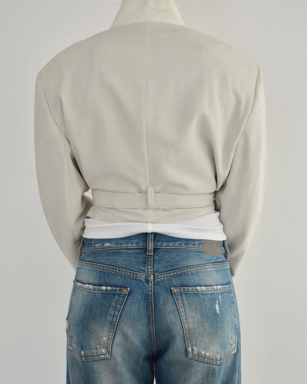 Tied-up Blazer - Pearl (M)