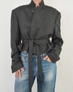 Tied-up Blazer - Tweed Grey (XL)