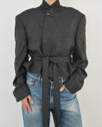 Tied-up Blazer - Tweed Grey (XL)