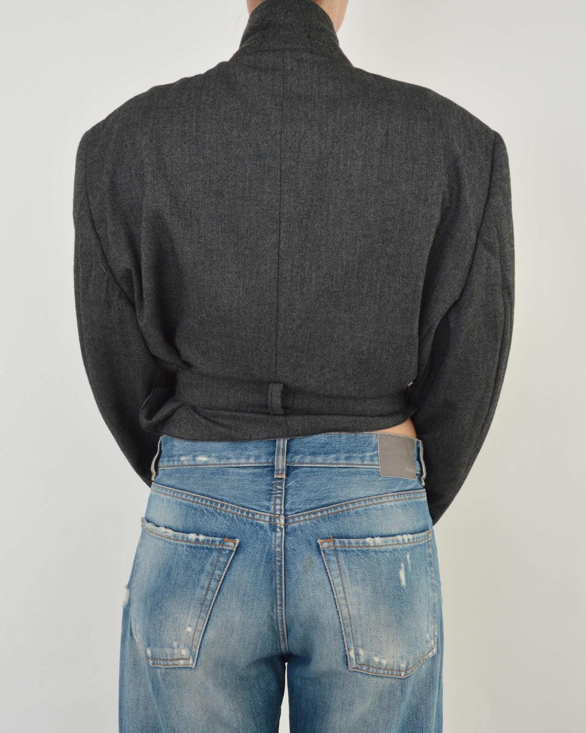 Tied-up Blazer - Tweed Grey (XL)