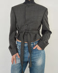 Tied-up Blazer - Grey Stripped (M)