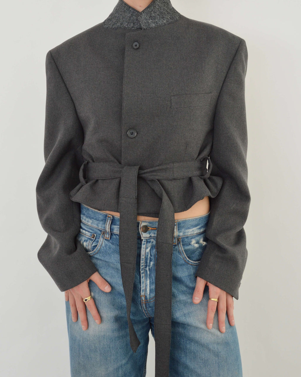 Tied-up Blazer - Grey Perfection (L)