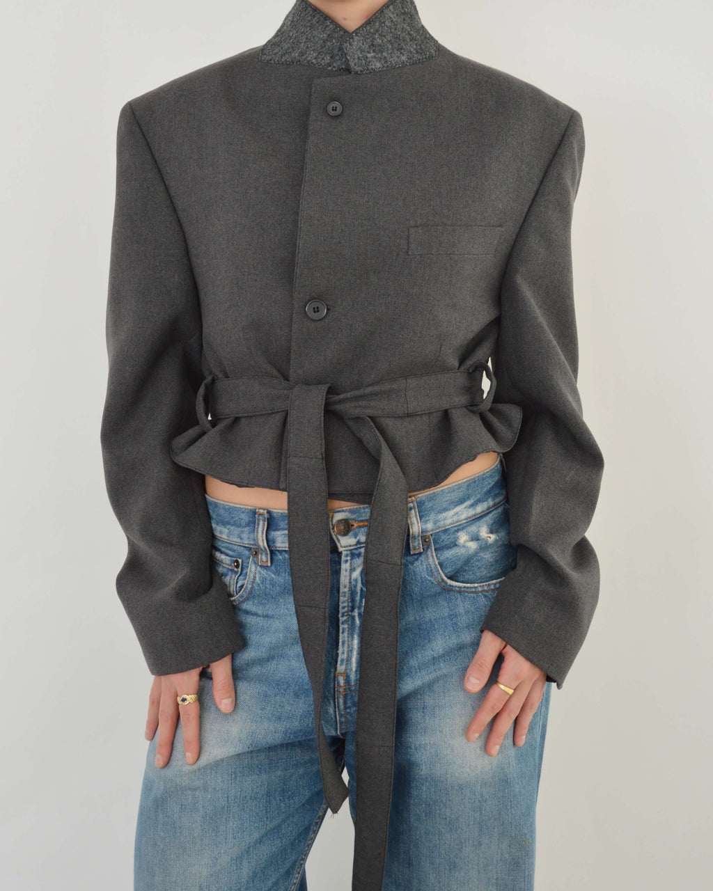 Tied-up Blazer - Grey Perfection (L)