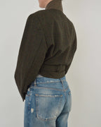Tied-up Blazer - Dark Green Tweed (L)