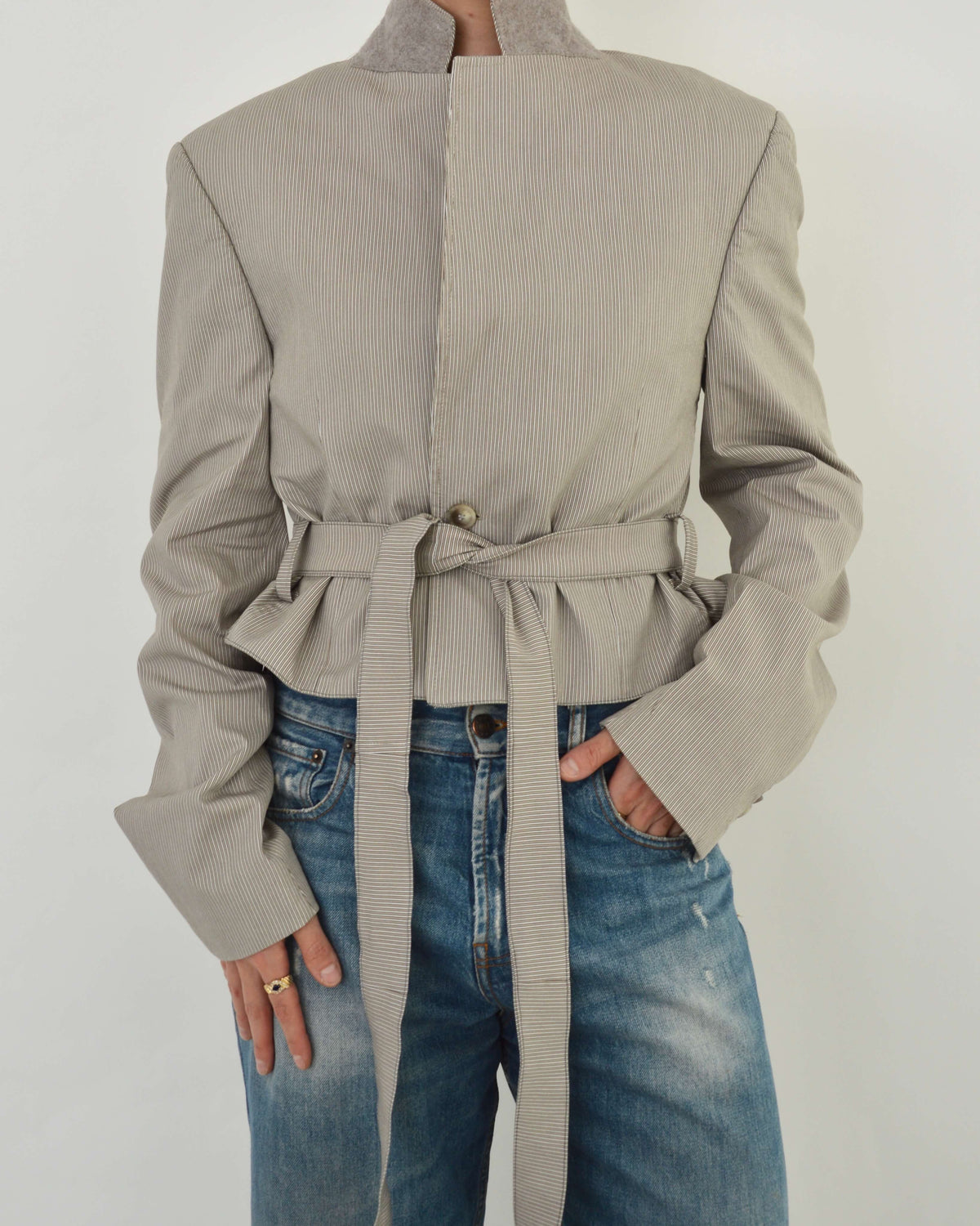 Tied-up Blazer - Pinky Beige (M)