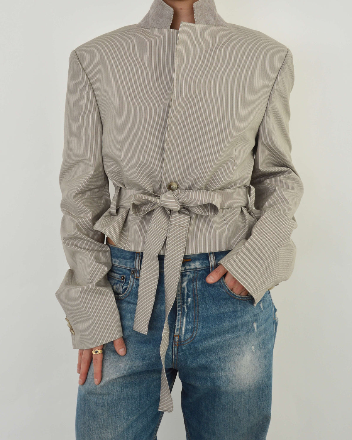Tied-up Blazer - Pinky Beige (M)