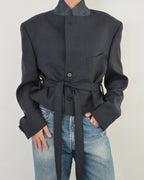 Tied-up Blazer - Dark Blue (XL)