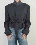 Tied-up Blazer - Dark Blue (XL)