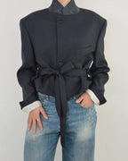 Tied-up Blazer - Dark Blue (XL)