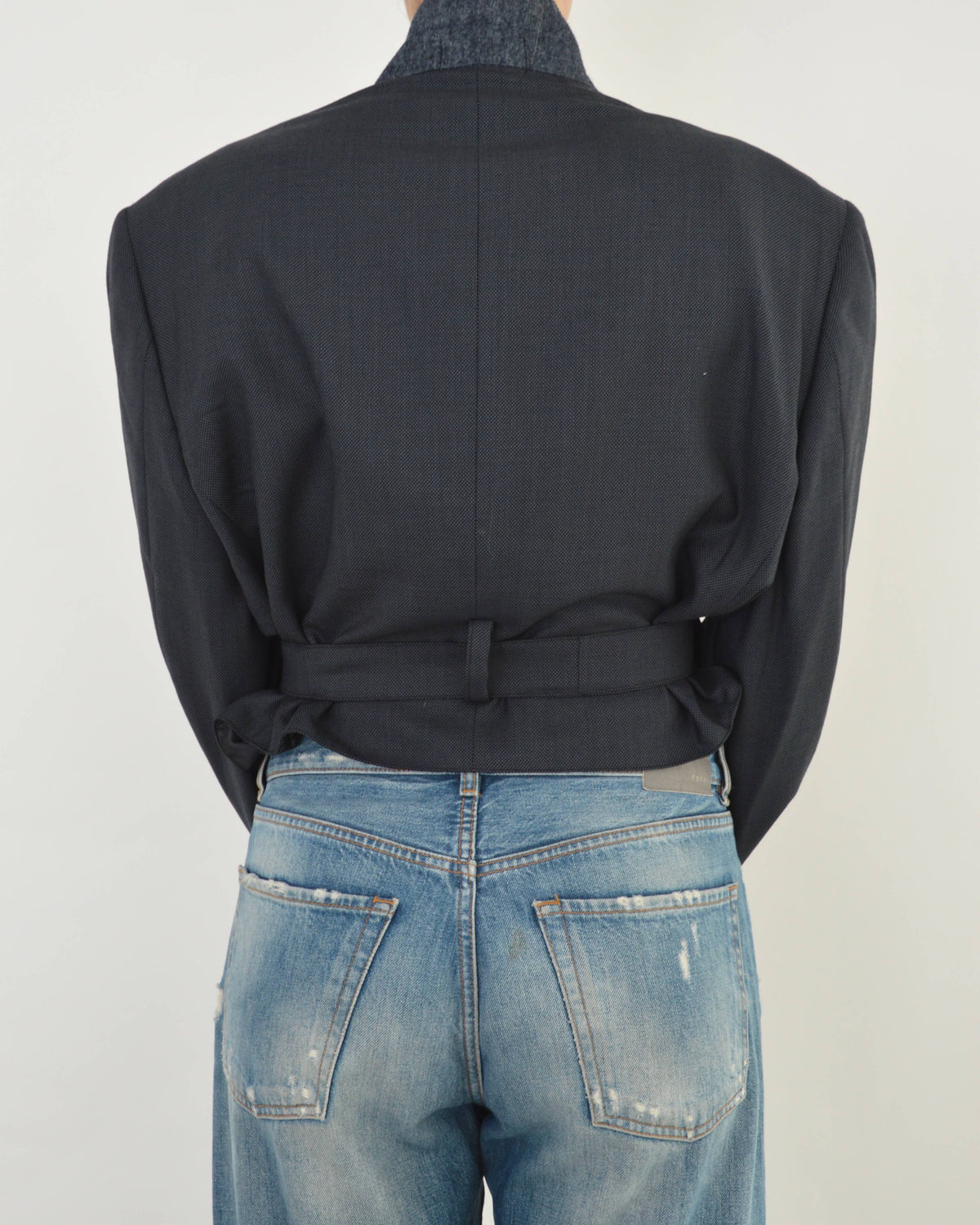 Tied-up Blazer - Dark Blue (XL)