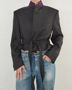 Tied-up Blazer - Purple Collar (M)