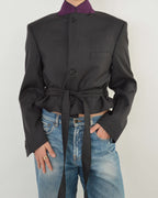 Tied-up Blazer - Purple Collar (M)