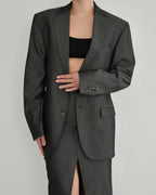 Tailleur jupe - Gris soie (S/M)