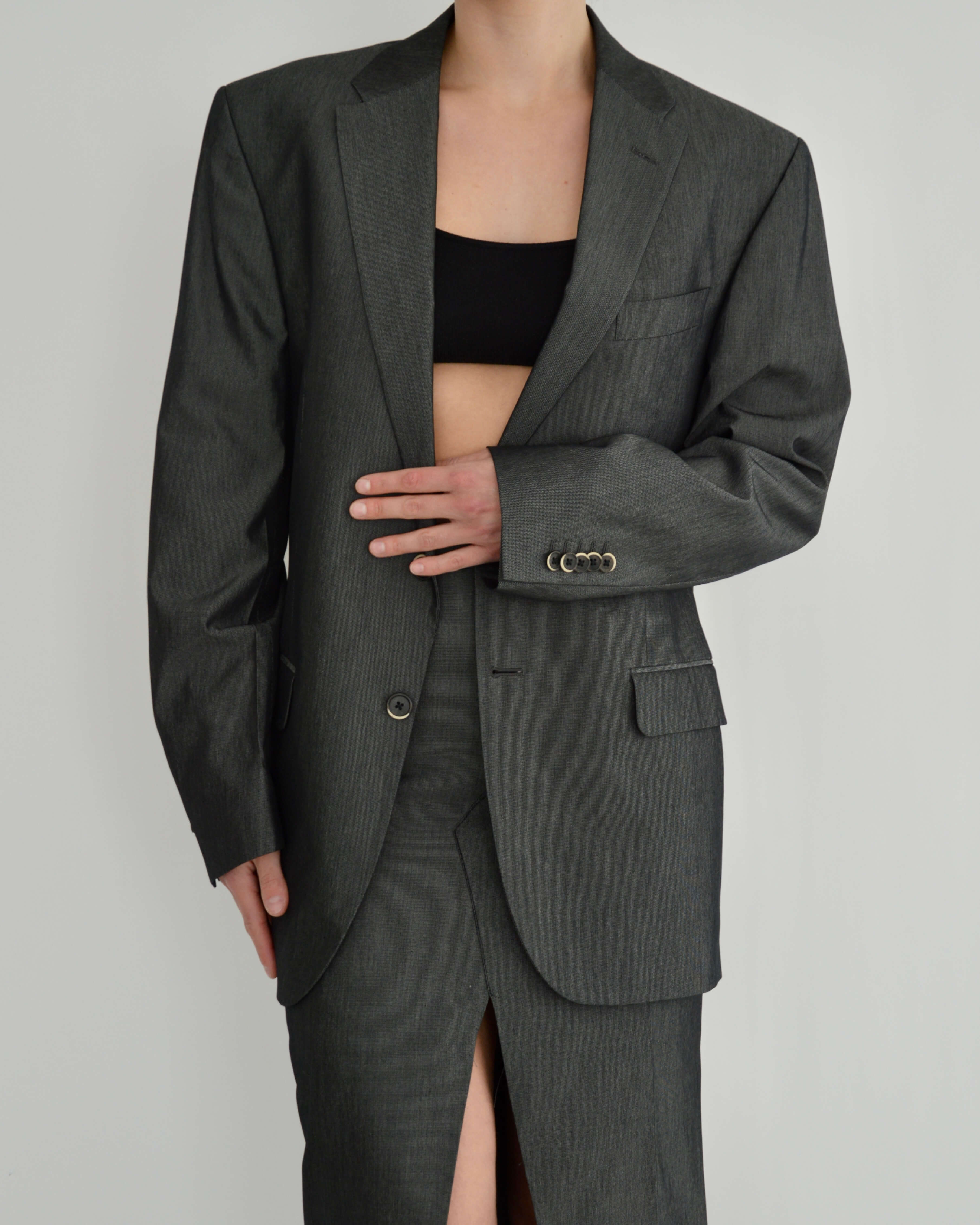 Tailleur jupe - Gris soie (S/M)