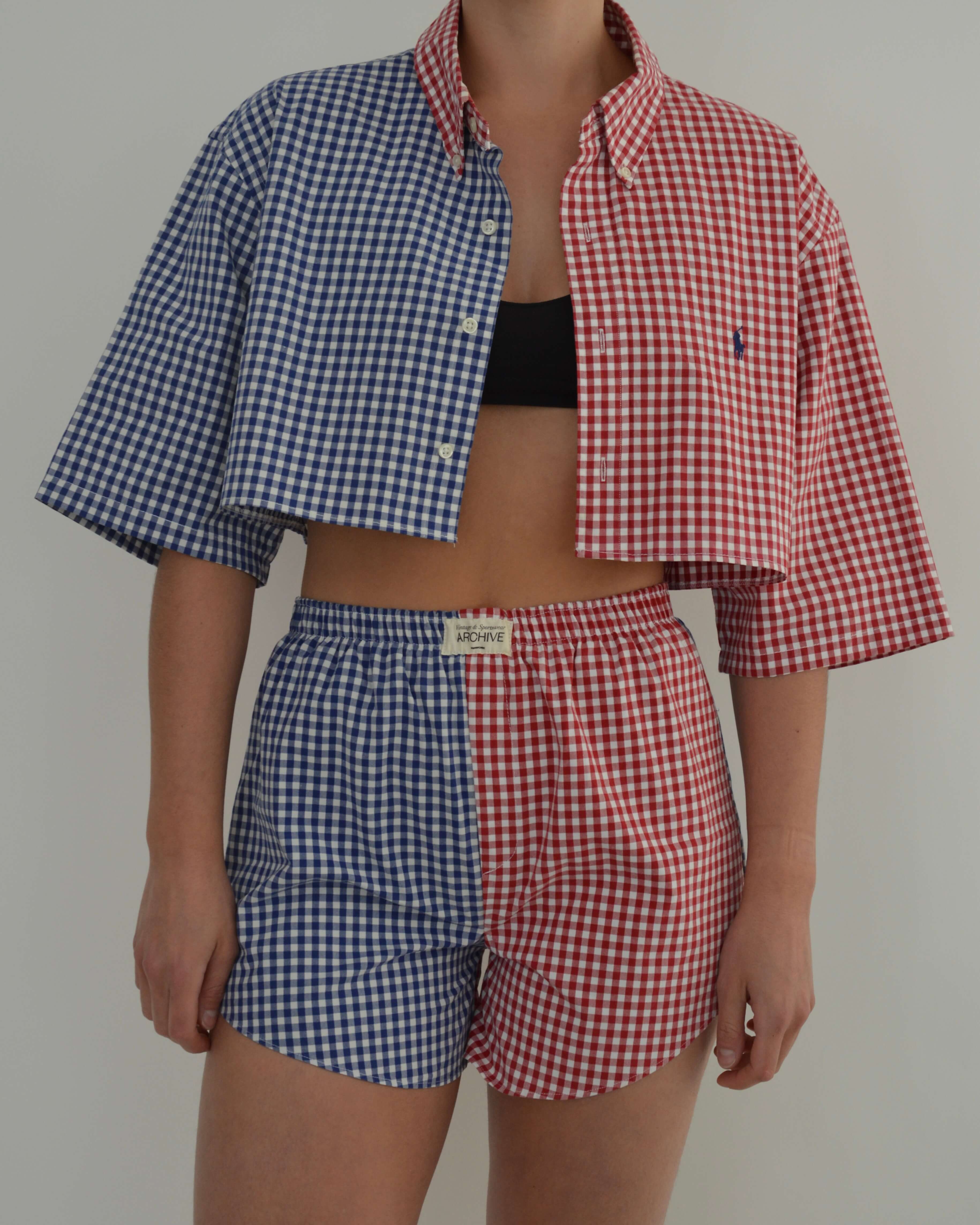 DUO PJ Set - Ralph L. Red on Blue (XS/M)