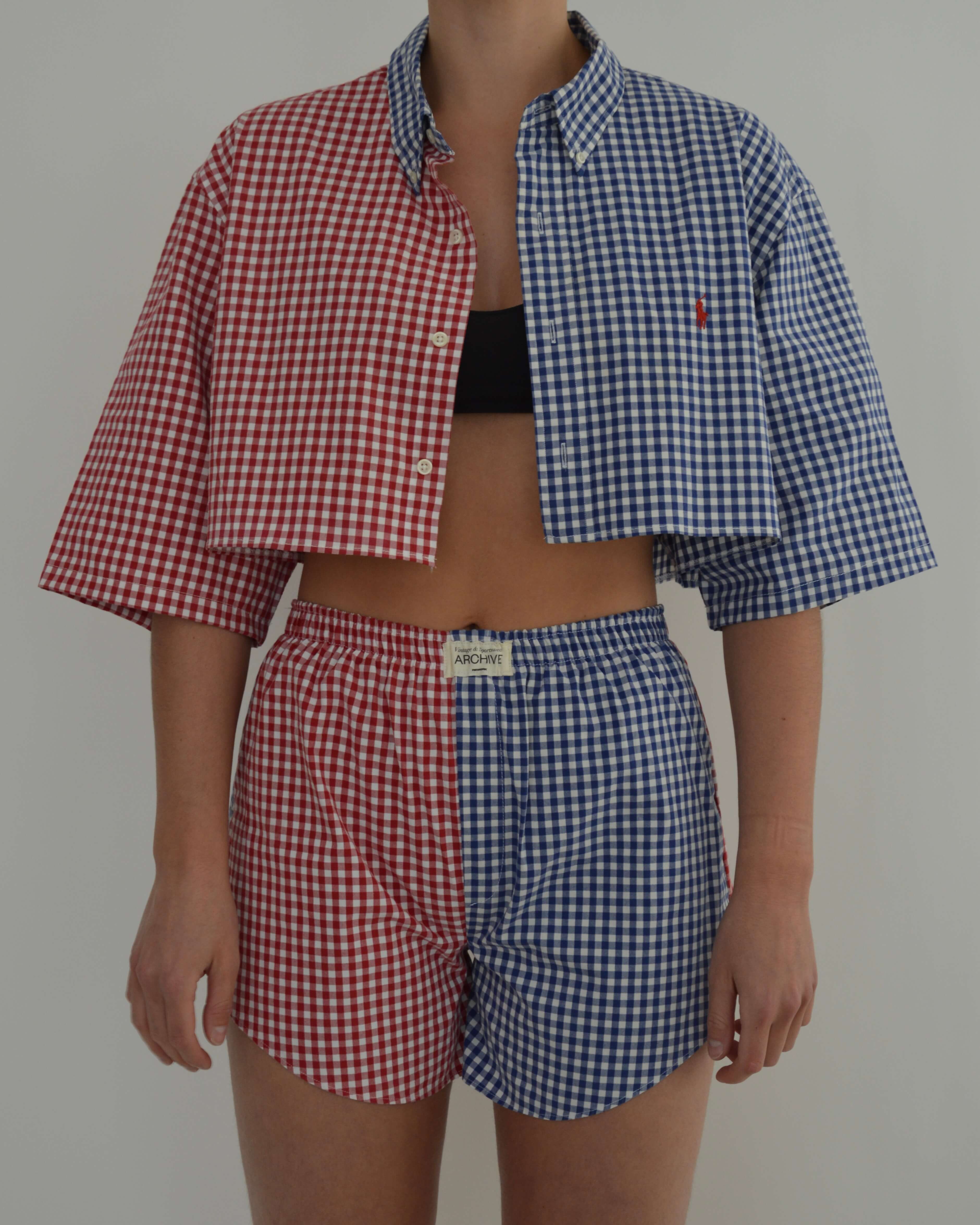 DUO PJ Set - Ralph L. Blue on Red (XS/M)