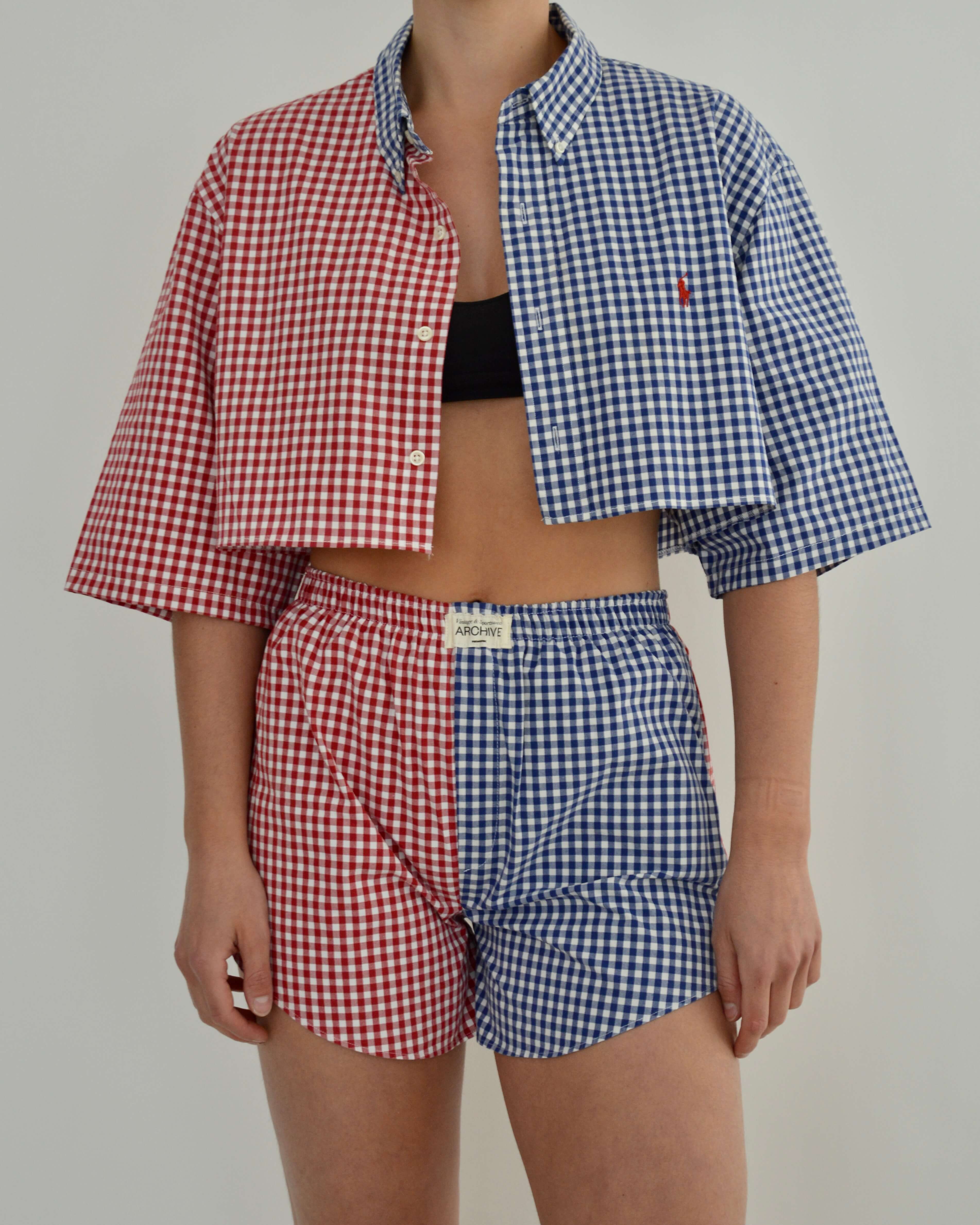 DUO PJ Set - Ralph L. Blue on Red (XS/M)