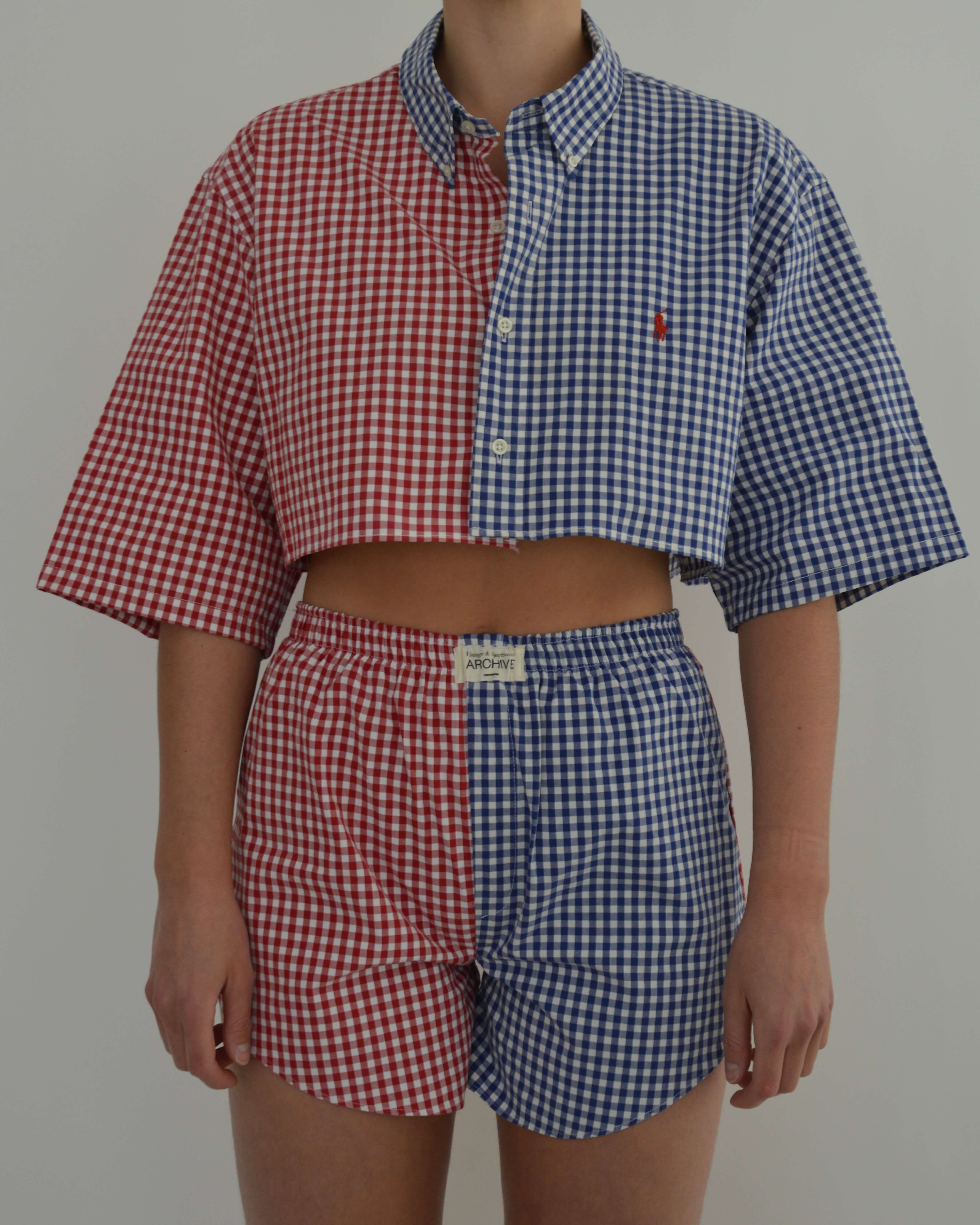 DUO PJ Set - Ralph L. Blue on Red (XS/M)