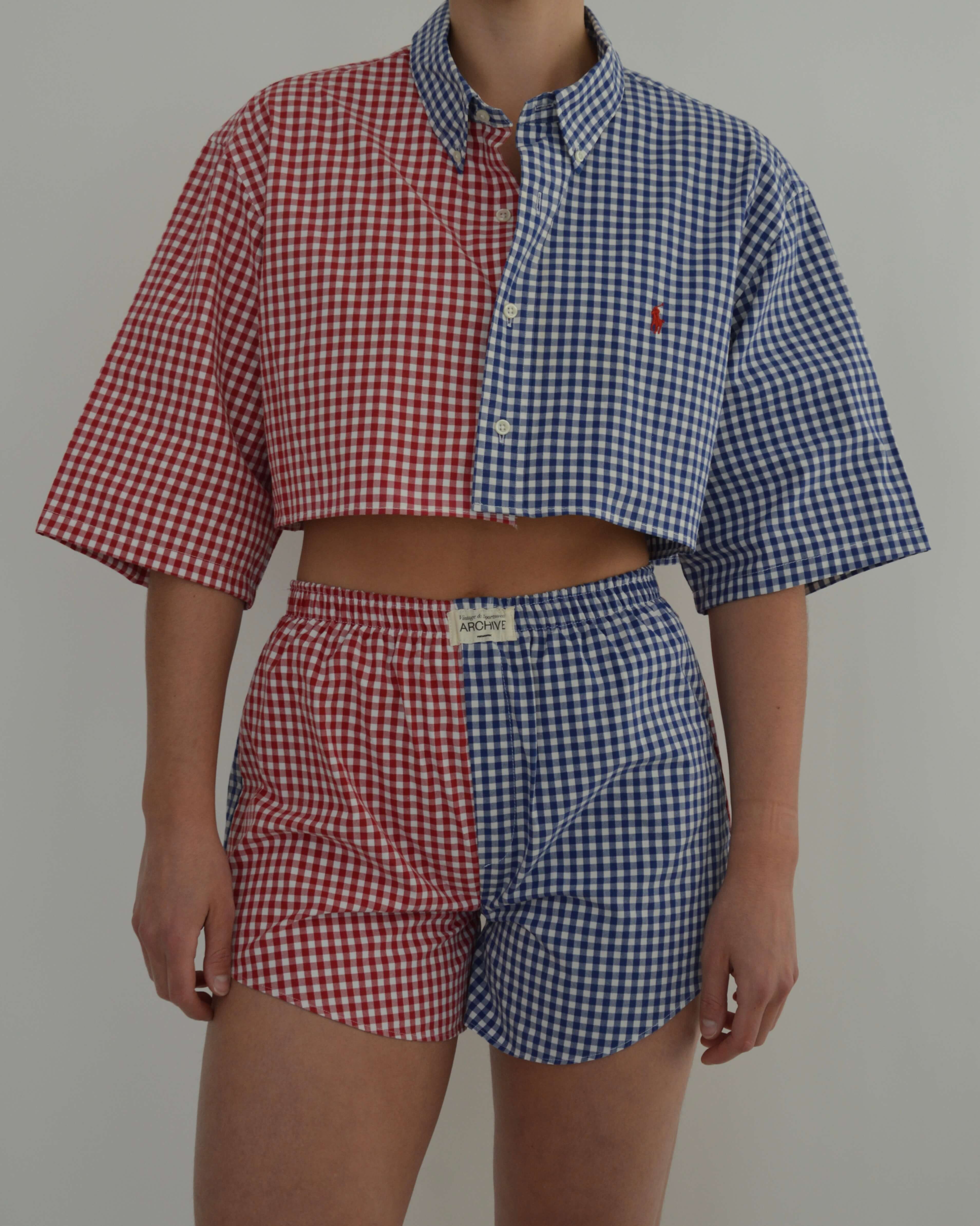 DUO PJ Set - Ralph L. Blue on Red (XS/M)