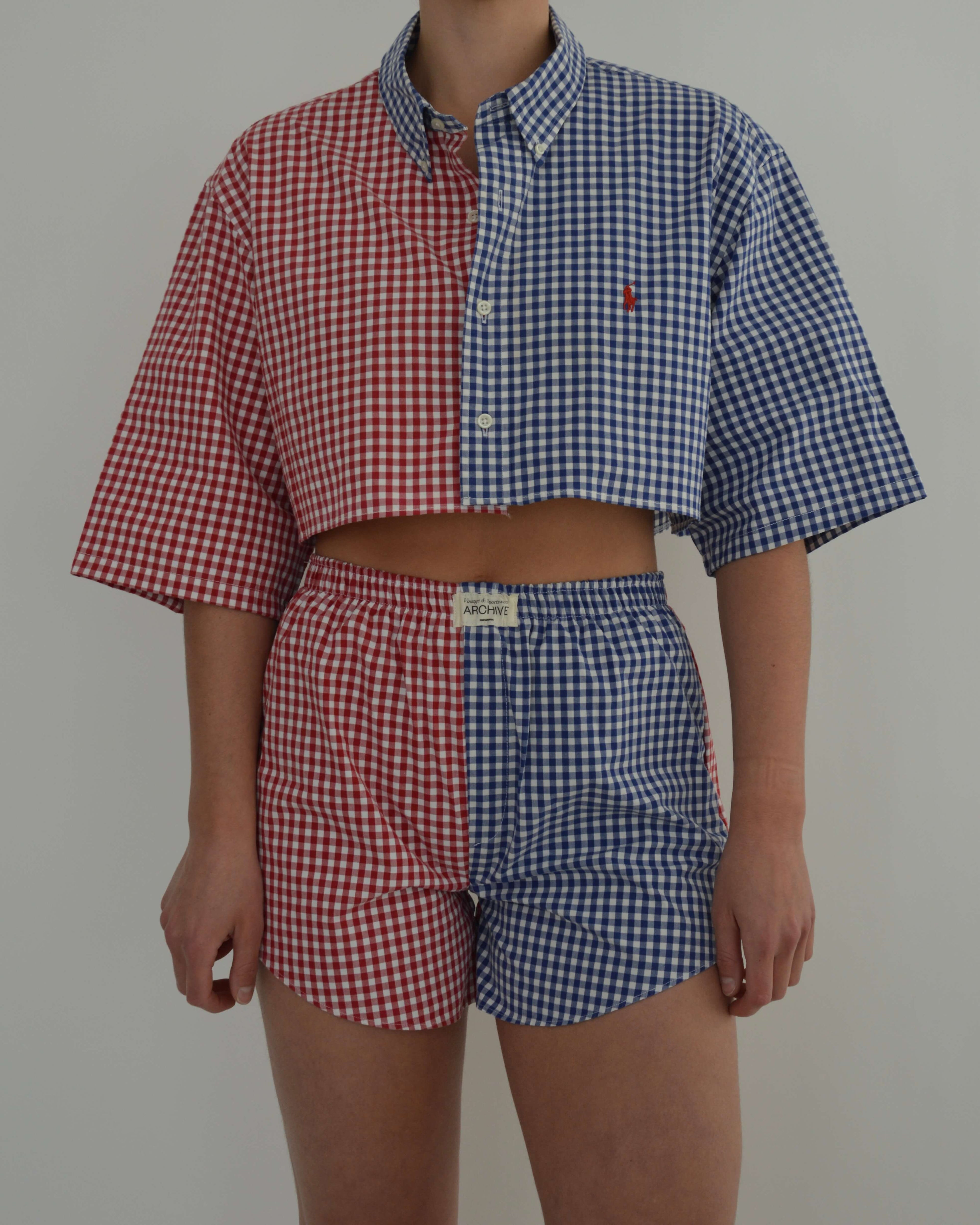 DUO PJ Set - Ralph L. Blue on Red (XS/M)