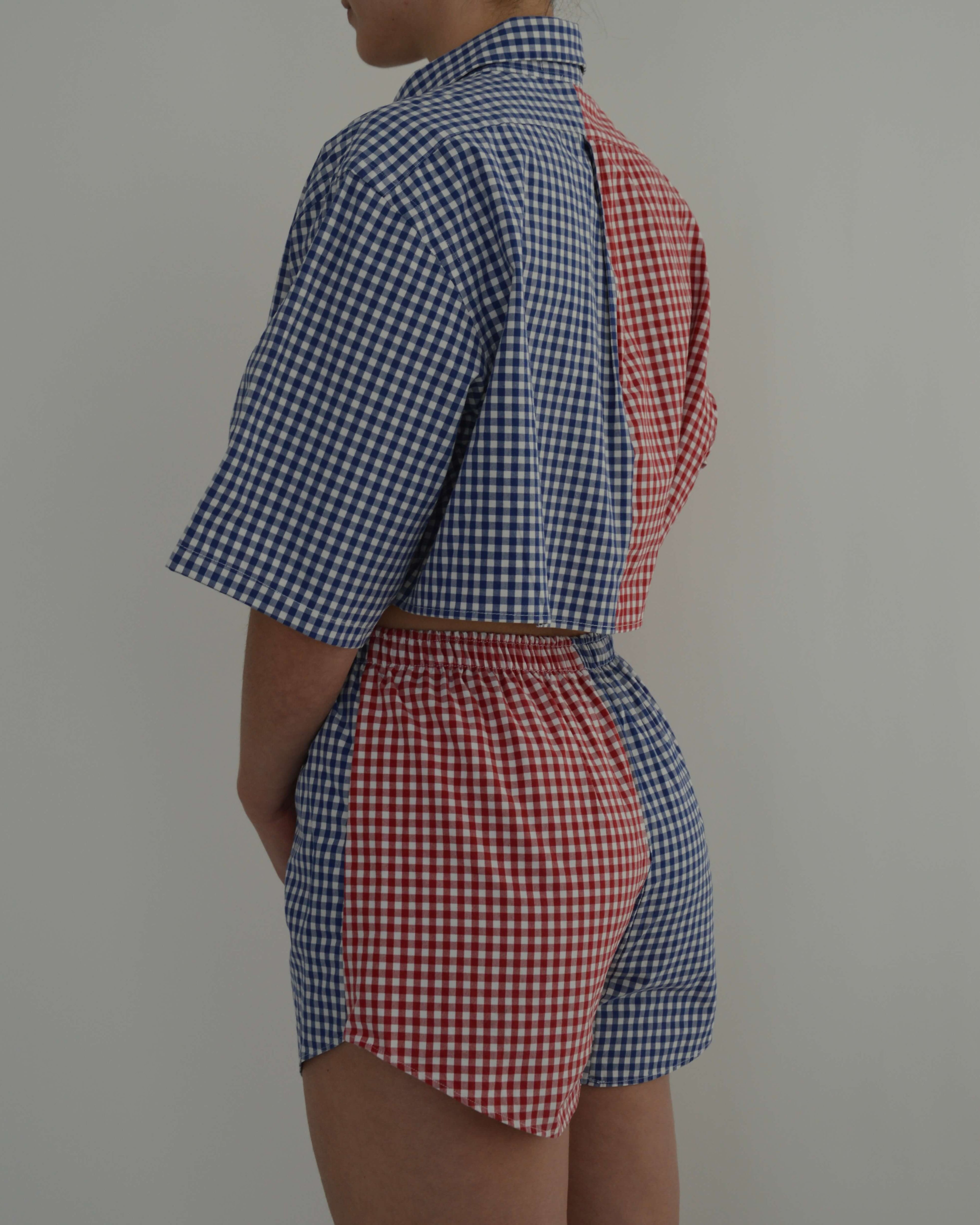 DUO PJ Set - Ralph L. Blue on Red (XS/M)