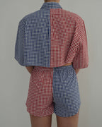 DUO PJ Set - Ralph L. Blue on Red (XS/M)