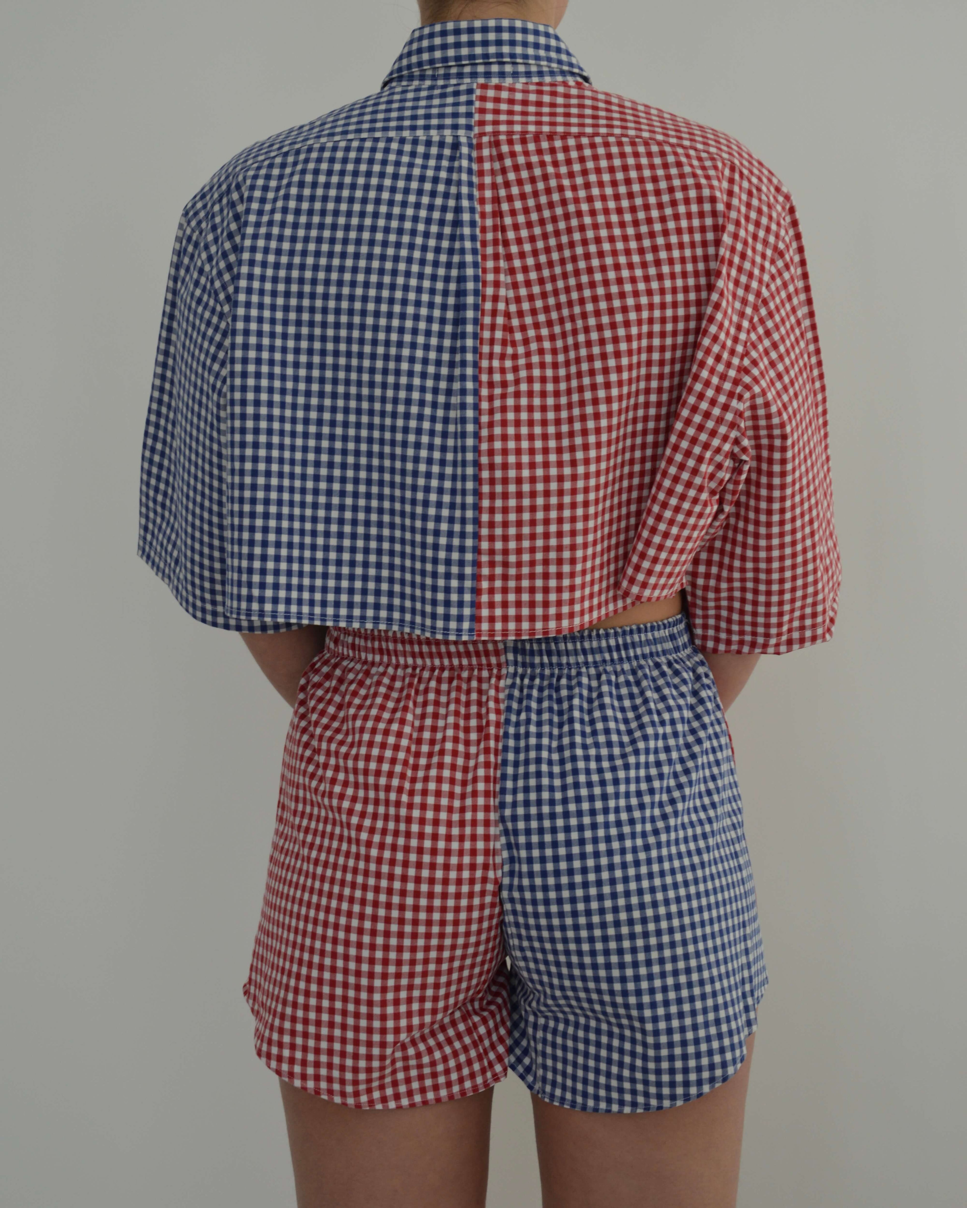 DUO PJ Set - Ralph L. Blue on Red (XS/M)