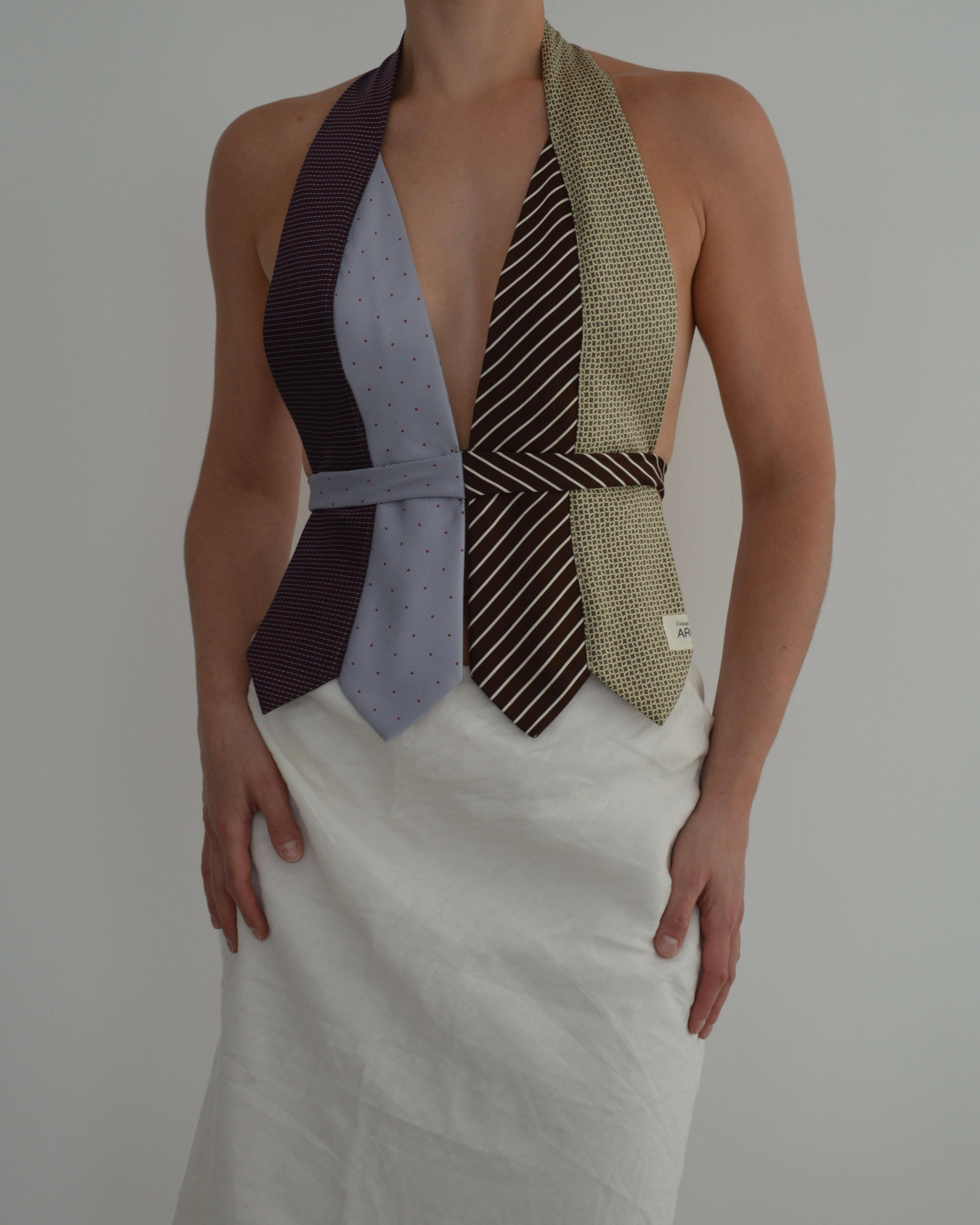 Top con lazo - Morados y marrones (talla pequeña)