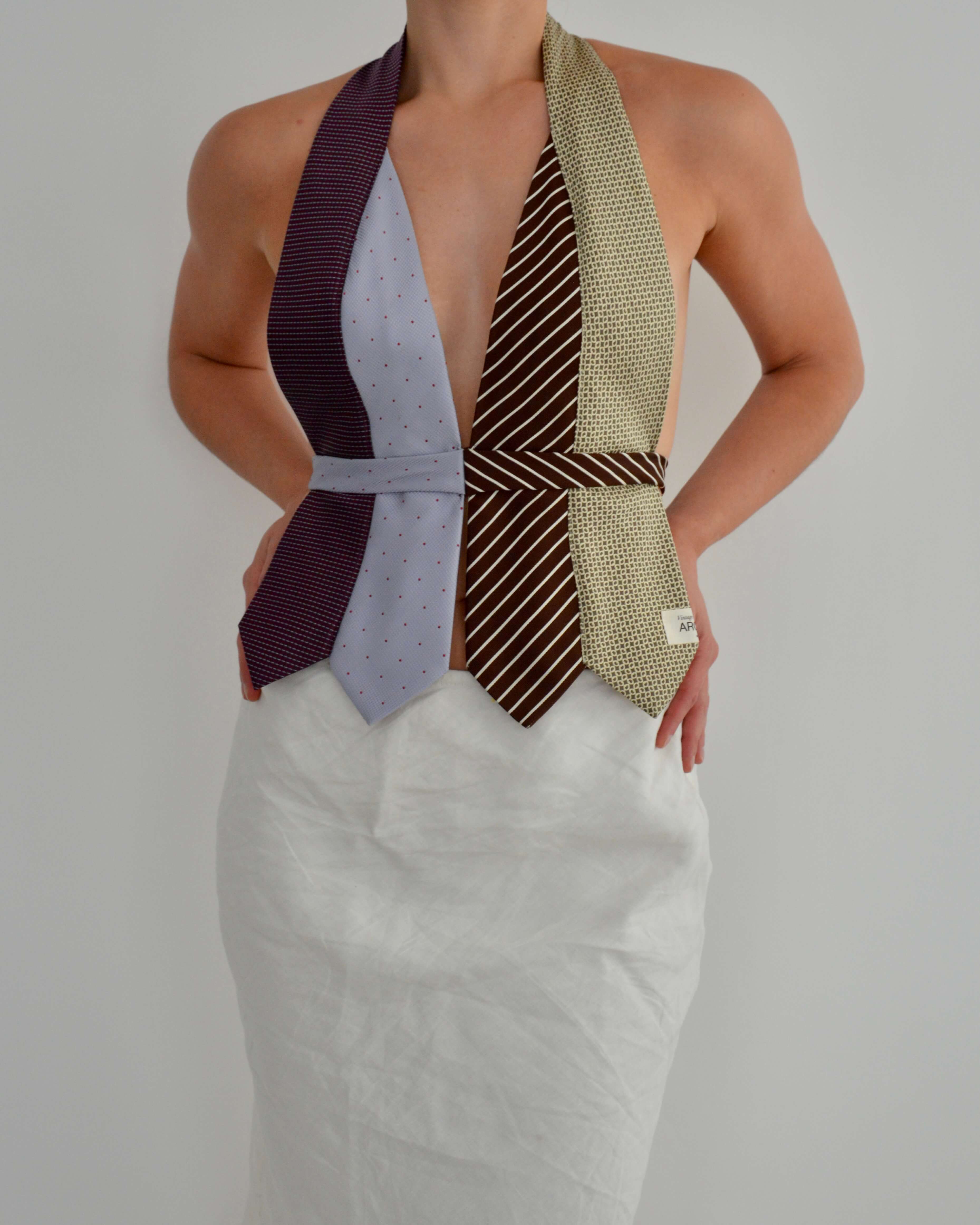 Top con lazo - Morados y marrones (talla pequeña)