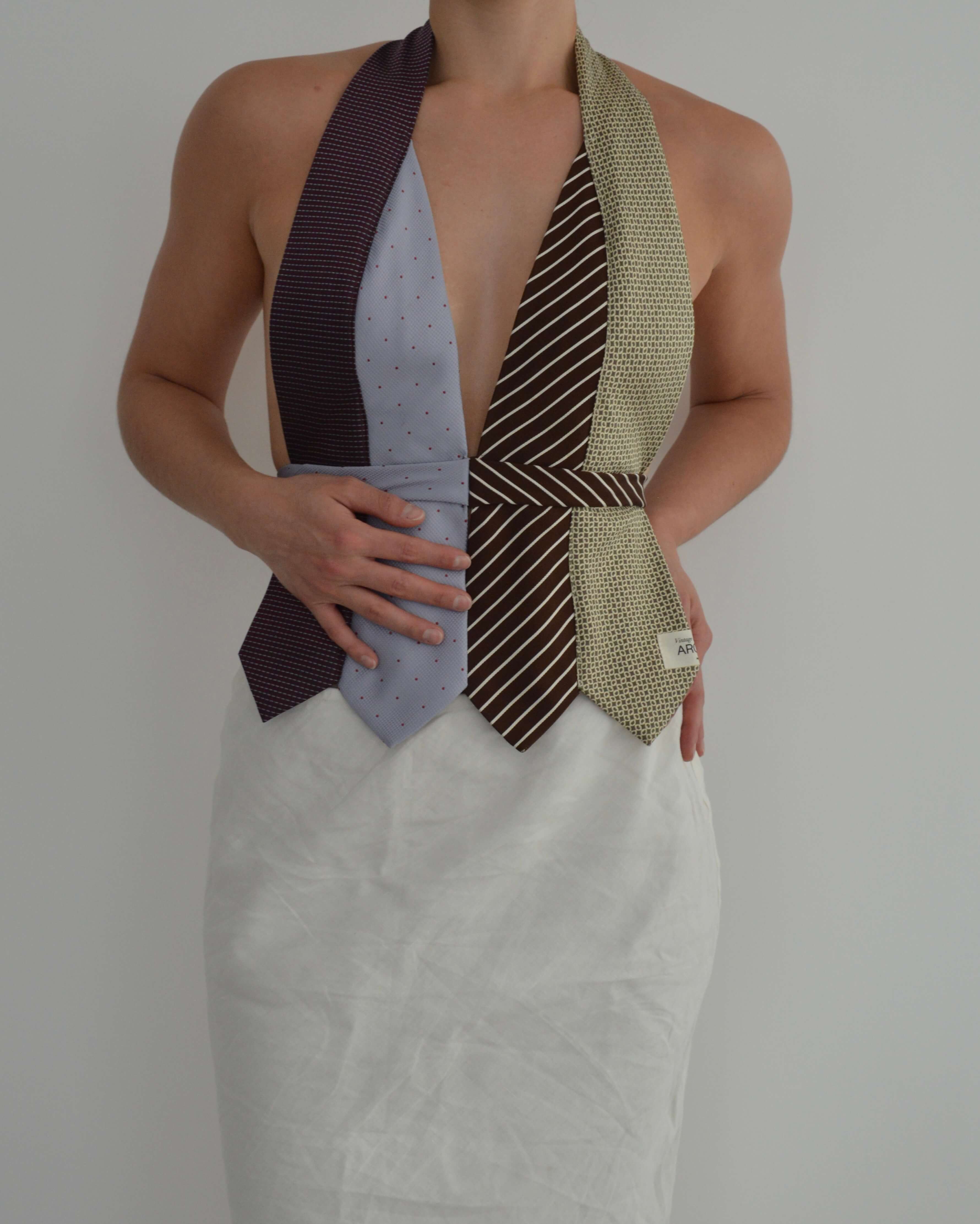 Top con lazo - Morados y marrones (talla pequeña)