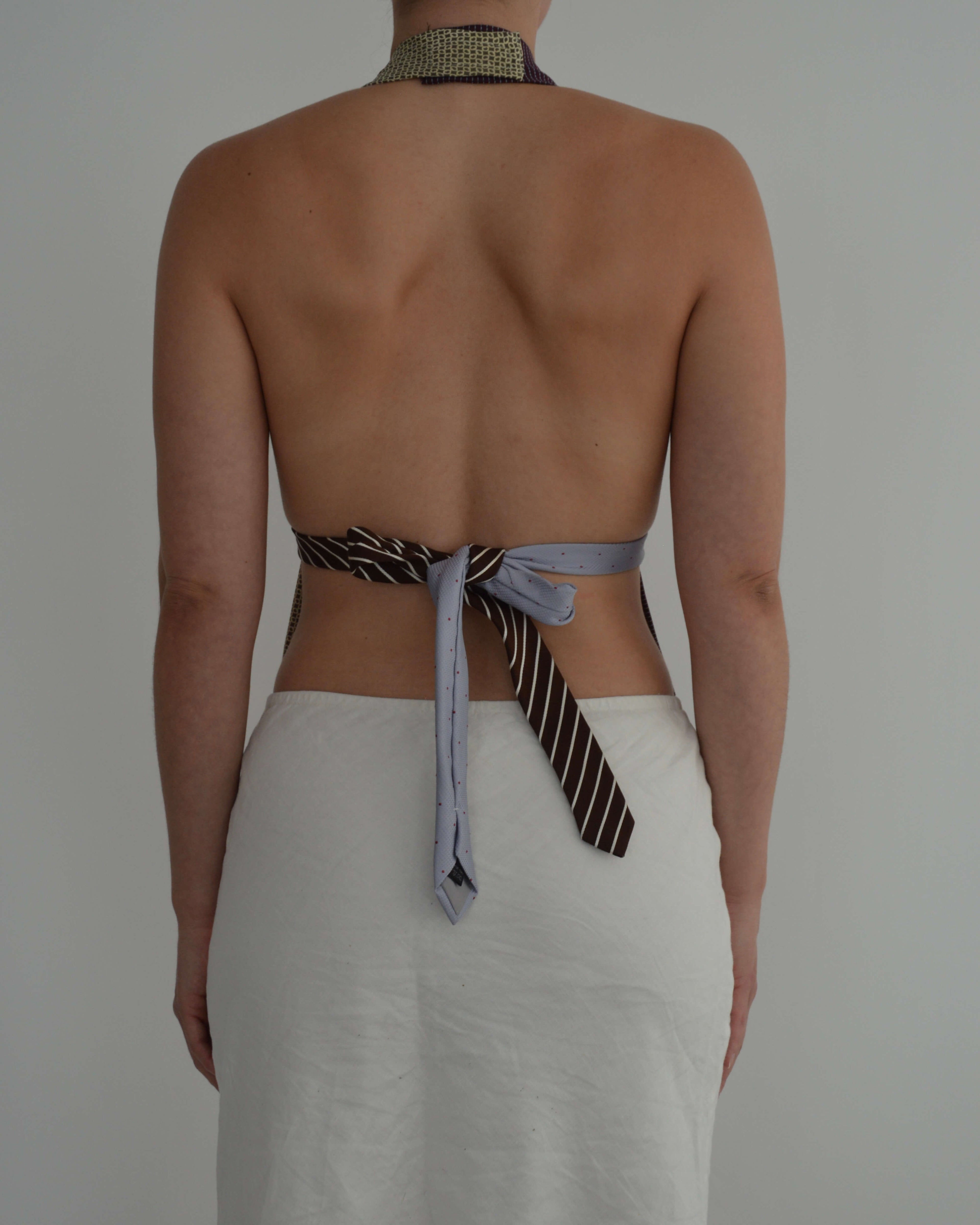 Top con lazo - Morados y marrones (talla pequeña)