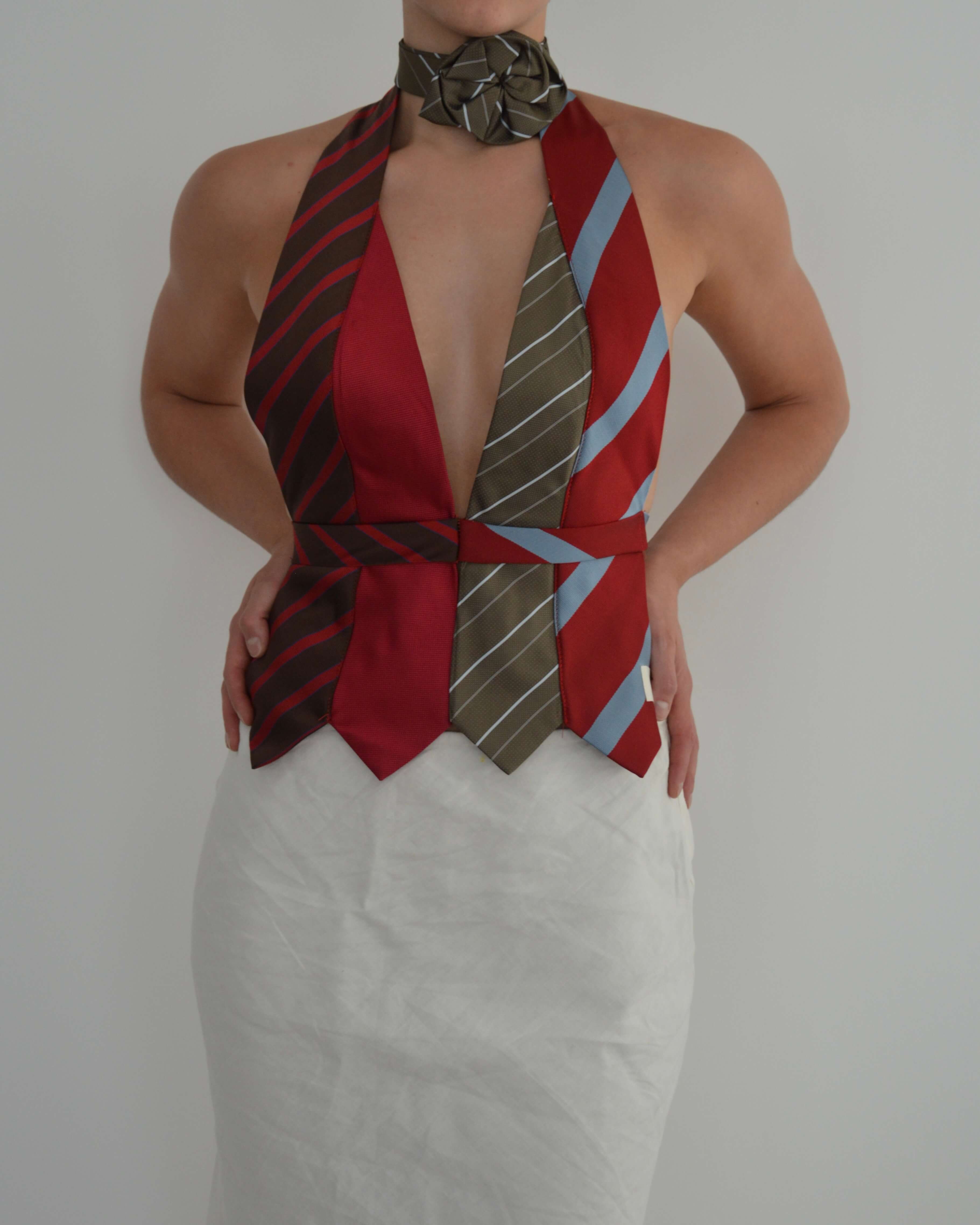 Haut à nouer - Rouges et verts (S/M)