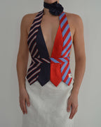 Tie Top - Blues & Reds (S/M)