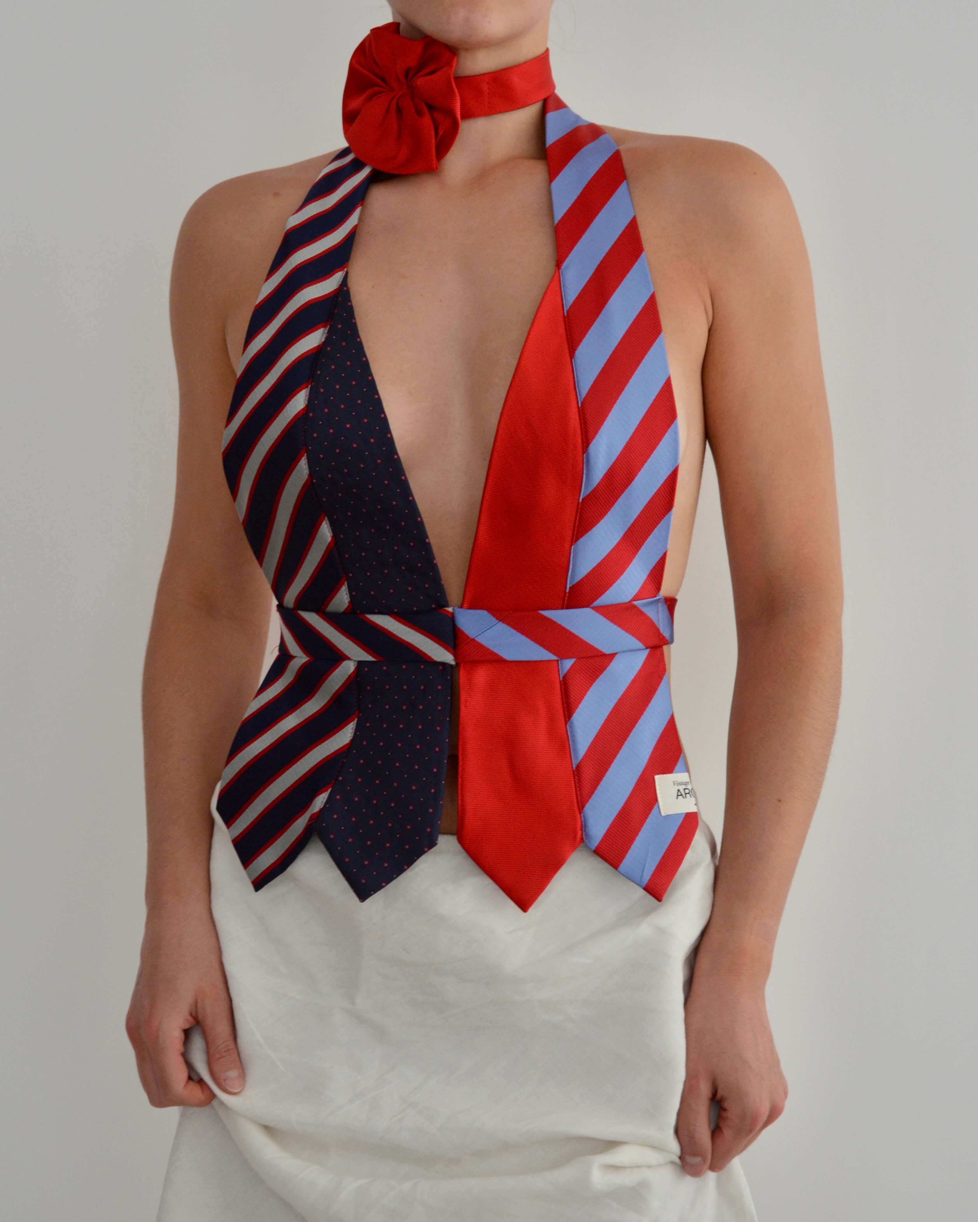 Tie Top - Blues & Reds (S/M)