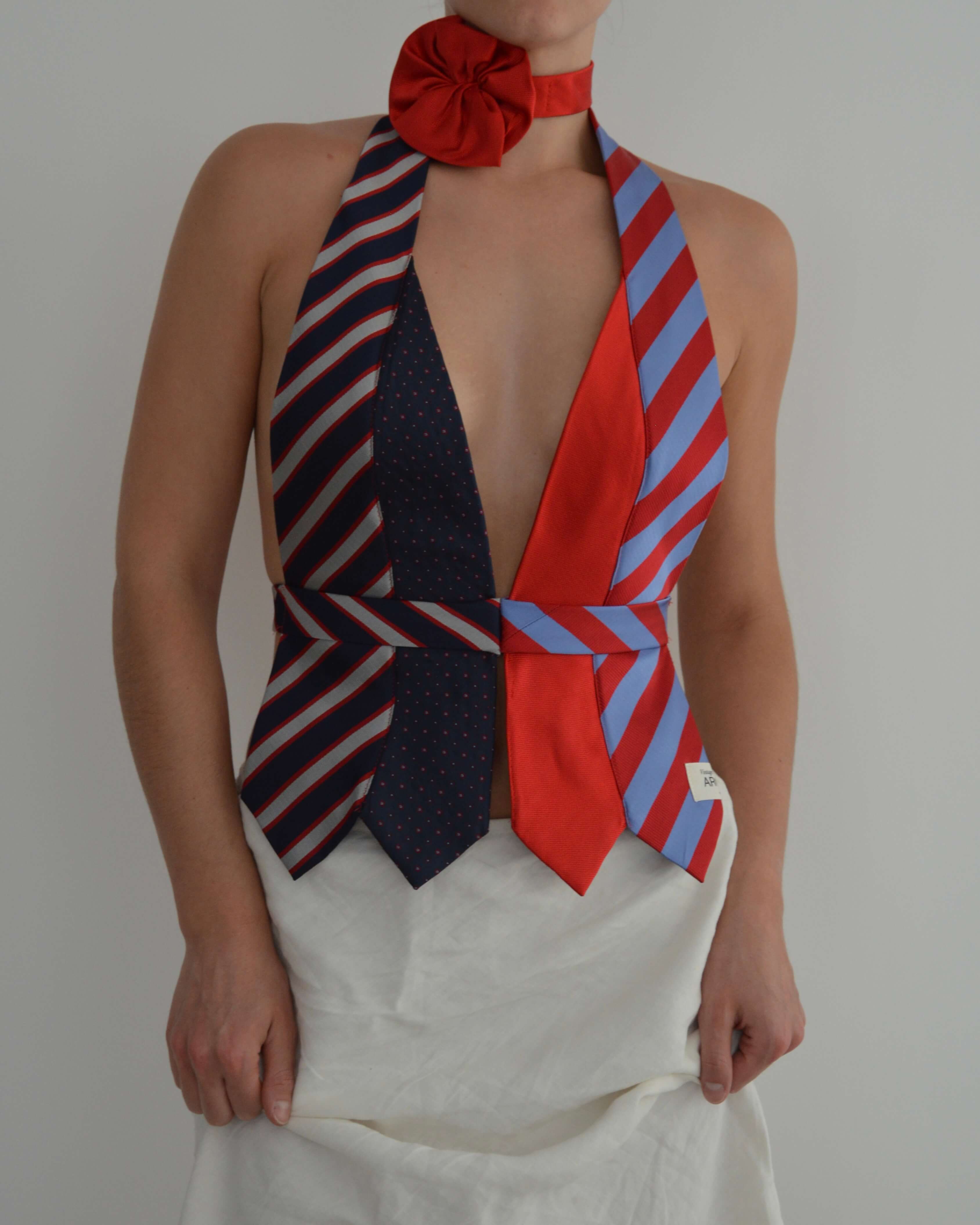 Tie Top - Blues & Reds (S/M)
