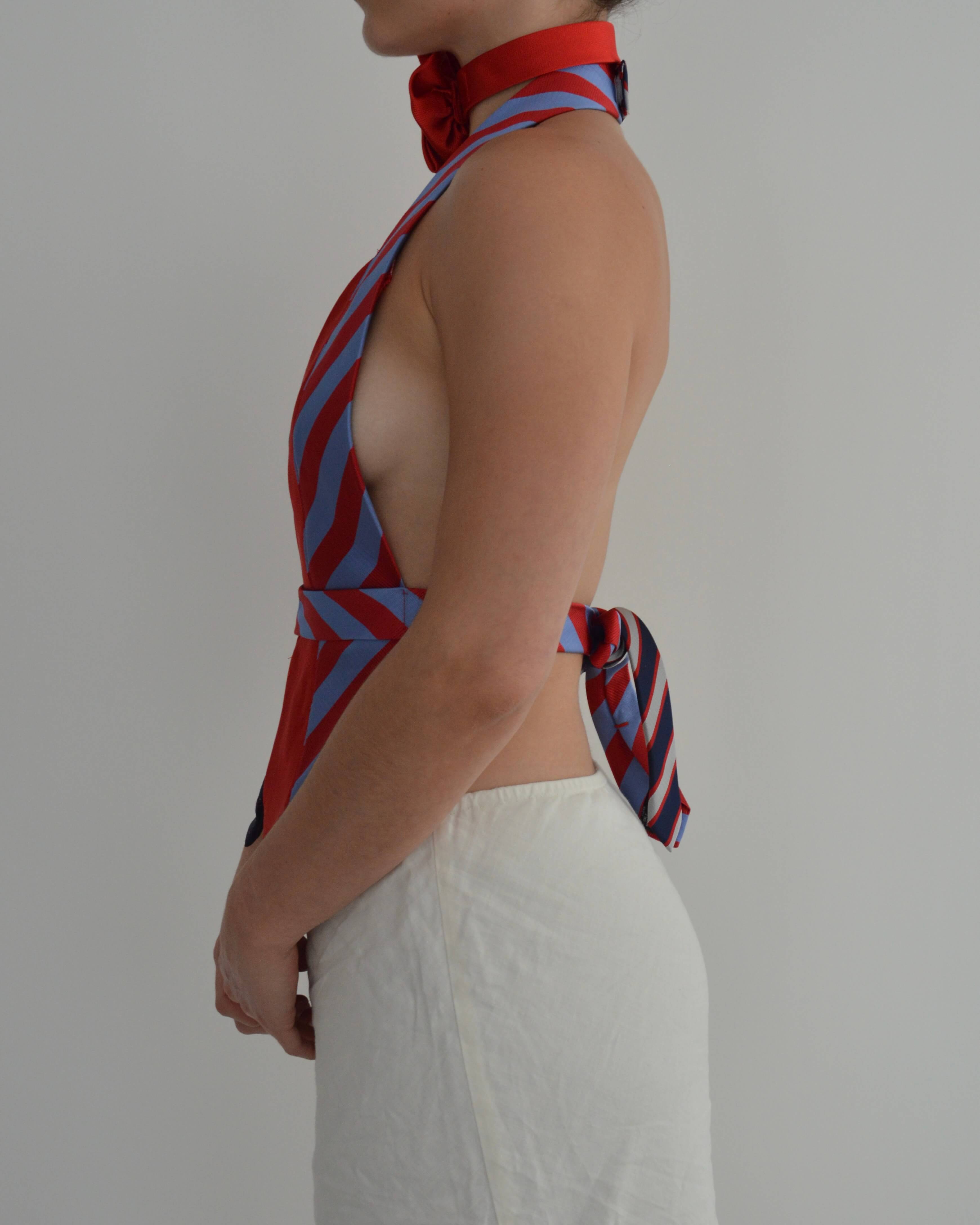 Tie Top - Blues & Reds (S/M)